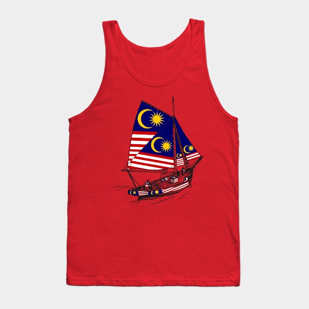 Support Malaysia Stand with Malaysian Ship - Galleon Ship Malaysian Pride Tank Top by Mochabonk